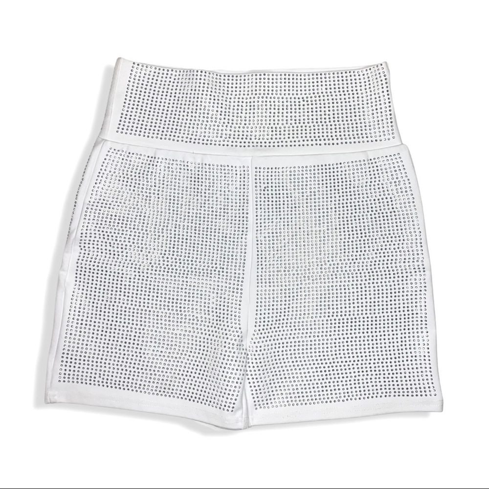 I AM GIA aurora rhinestone biker shorts